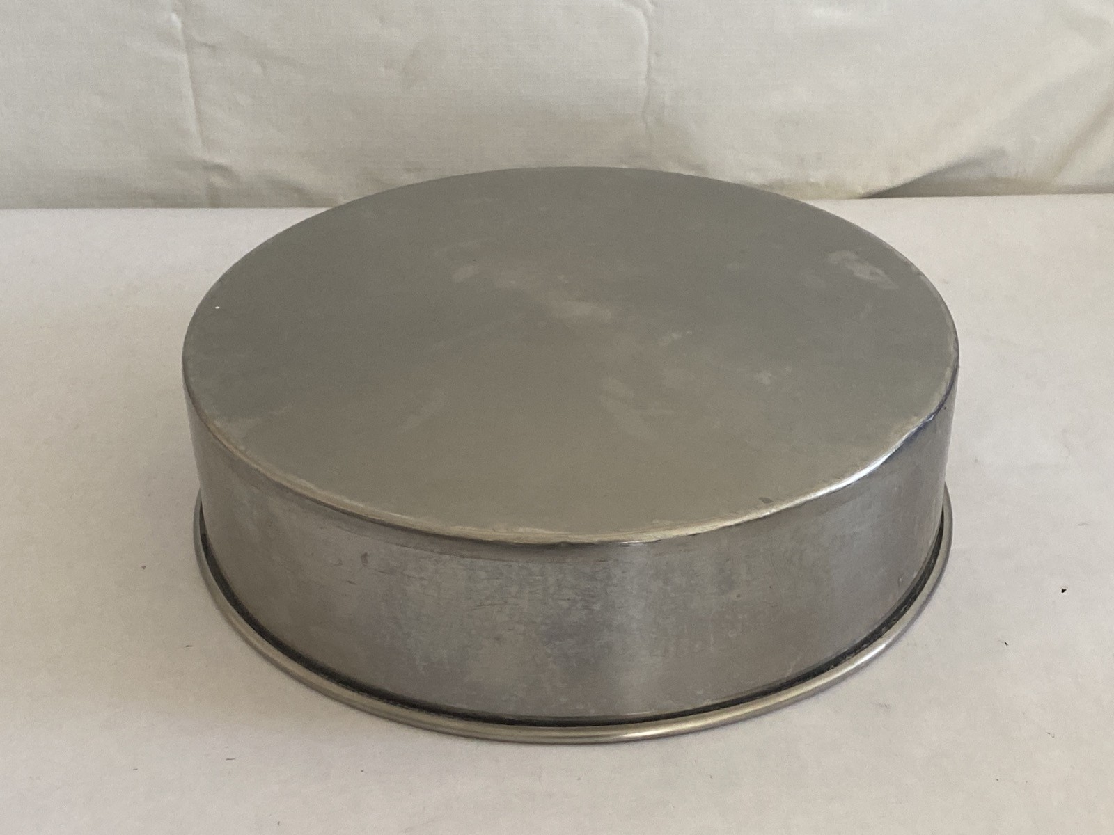 SS 12” ID Test Sieve Collecting Receiving Pan Full Height 3.25” LAB USE ONLY