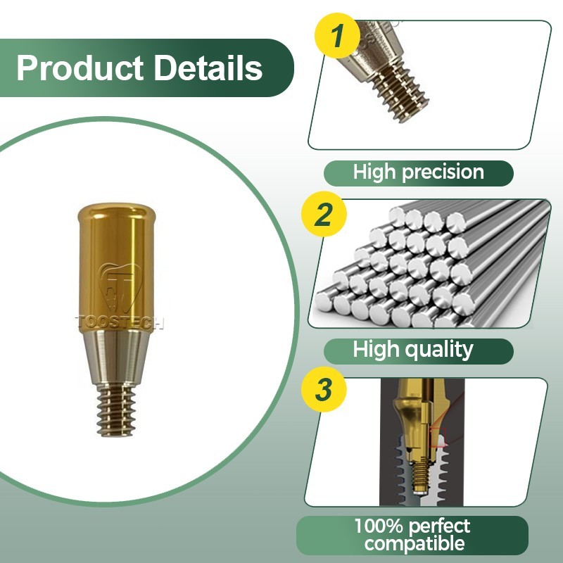 Dental Locator abutment attachment fits to Hiossen Osstem Regular/Mini GH1~6mm