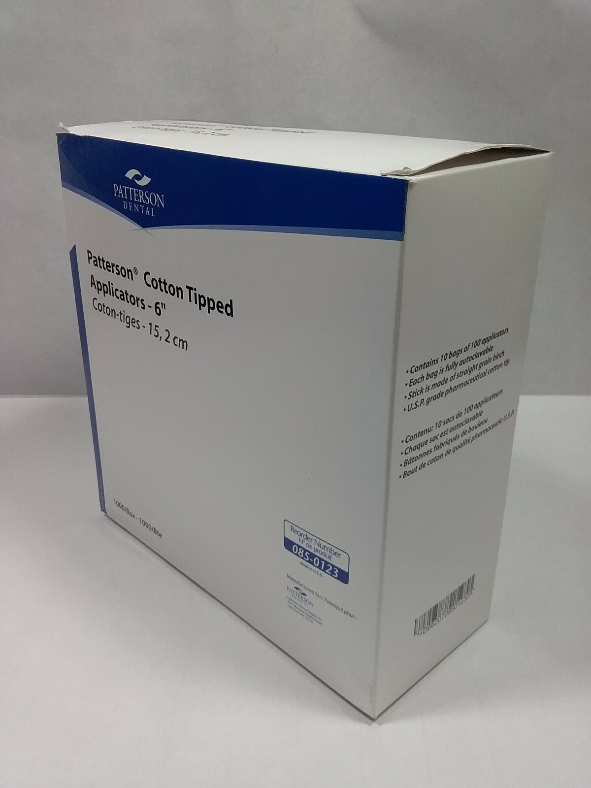 2000, 2x1000pcs Patterson D662070850 1232A COTTON TIPPED APPLICATORS s030 nn