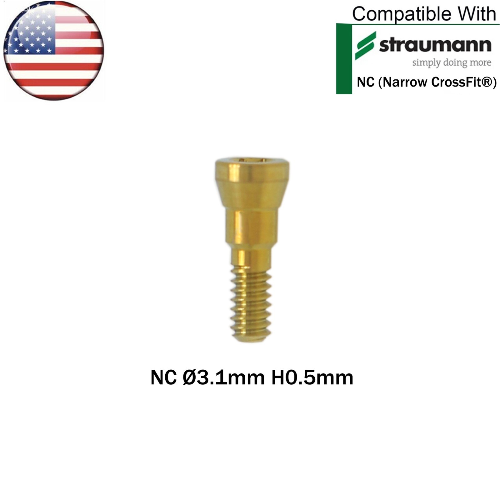 US Dental Cover Screw Healing Closure Cap Fits Hiossen/Nobel Active/Straumann