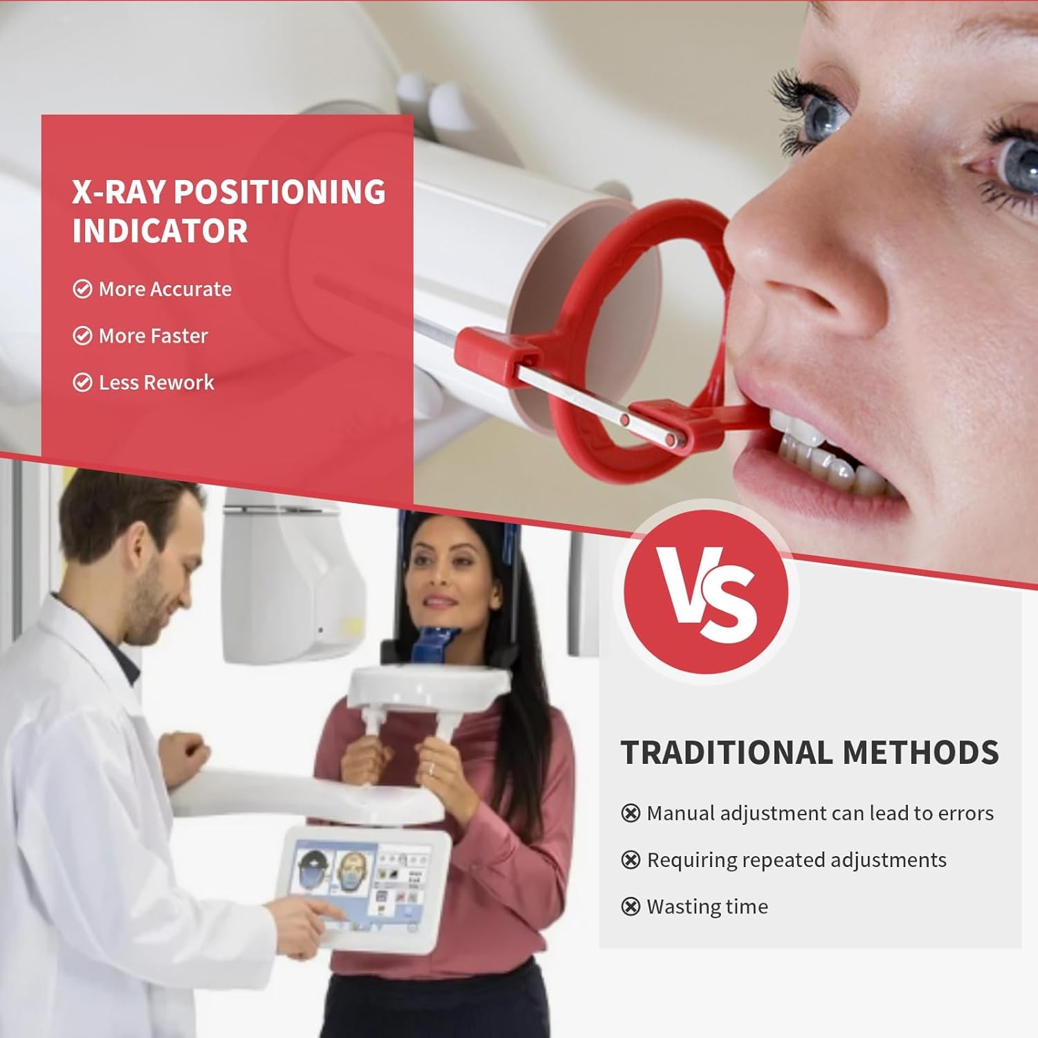 5Set Dental XCP Bitewing/Anterior/Posterior Indicator Arm+Dental X-Ray Aim Ring
