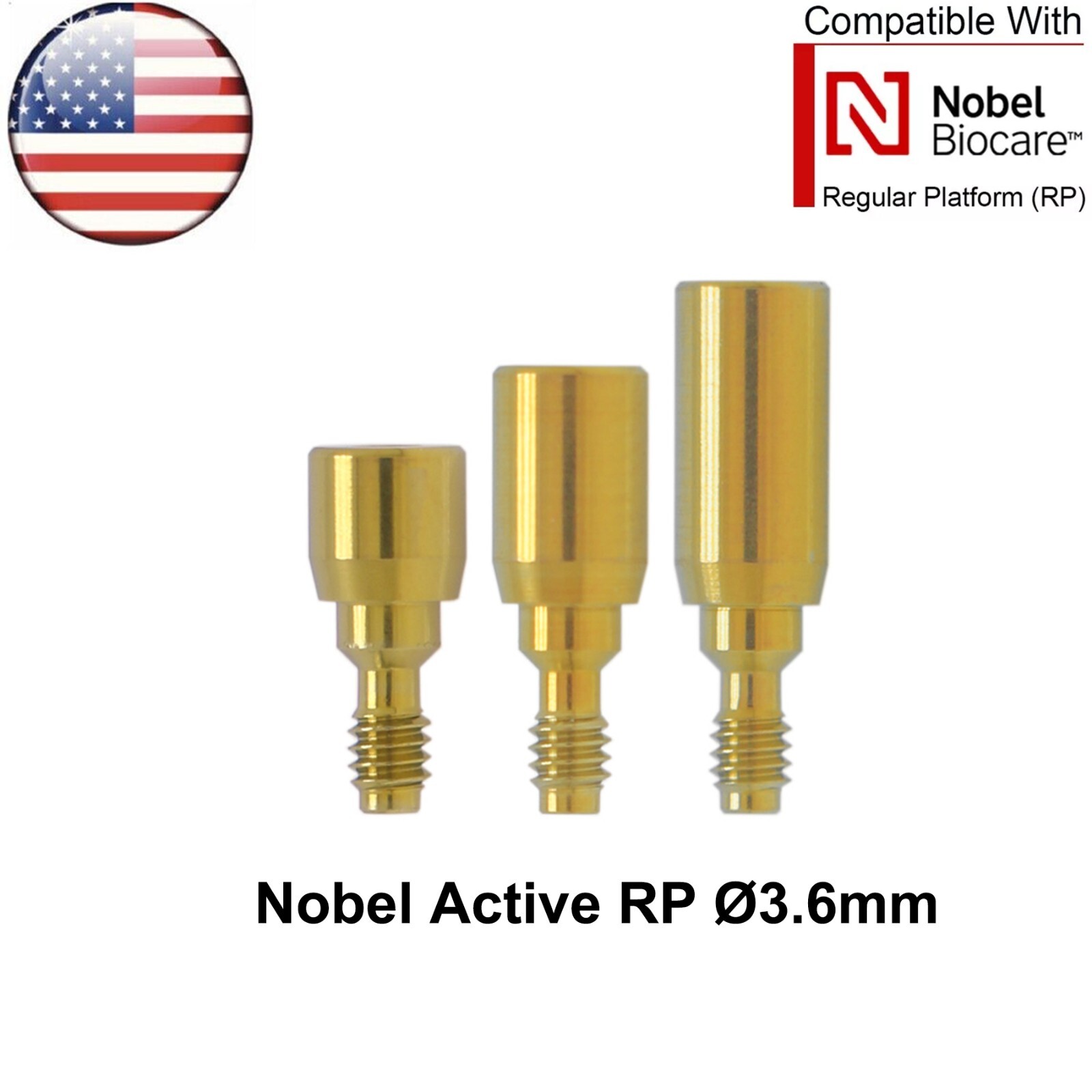 US Fit Nobel Active Healing Abutment NP/RP Impression Coping Closed/Open Tray