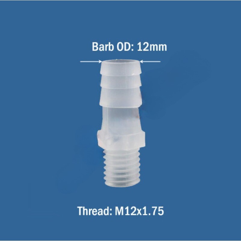 Inch In Plastic Metric Male Thread to Hose Barb Fitting Connector Tube Adapter