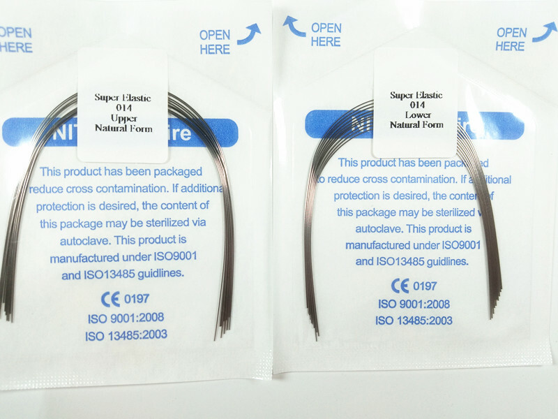 20Packs Dental Ortho Niti Super Elastic Arch Wires Round Natural 012-020 U/L