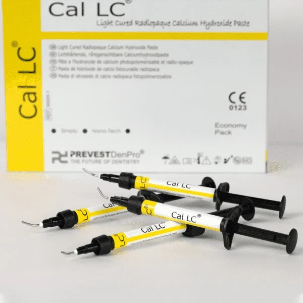 CAL LC Calcium Hydroxide Light Cure Dental Paste Base Liner 4 x 2gm Syr Pack