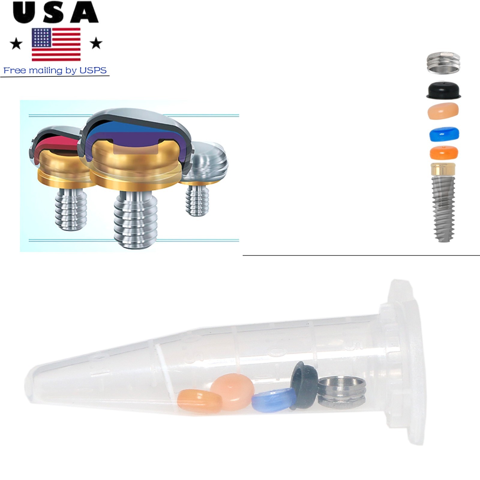 US Locator Abutment NP/RP 1-5.0mm GH Compatible Nobel Biocare Conical Connection