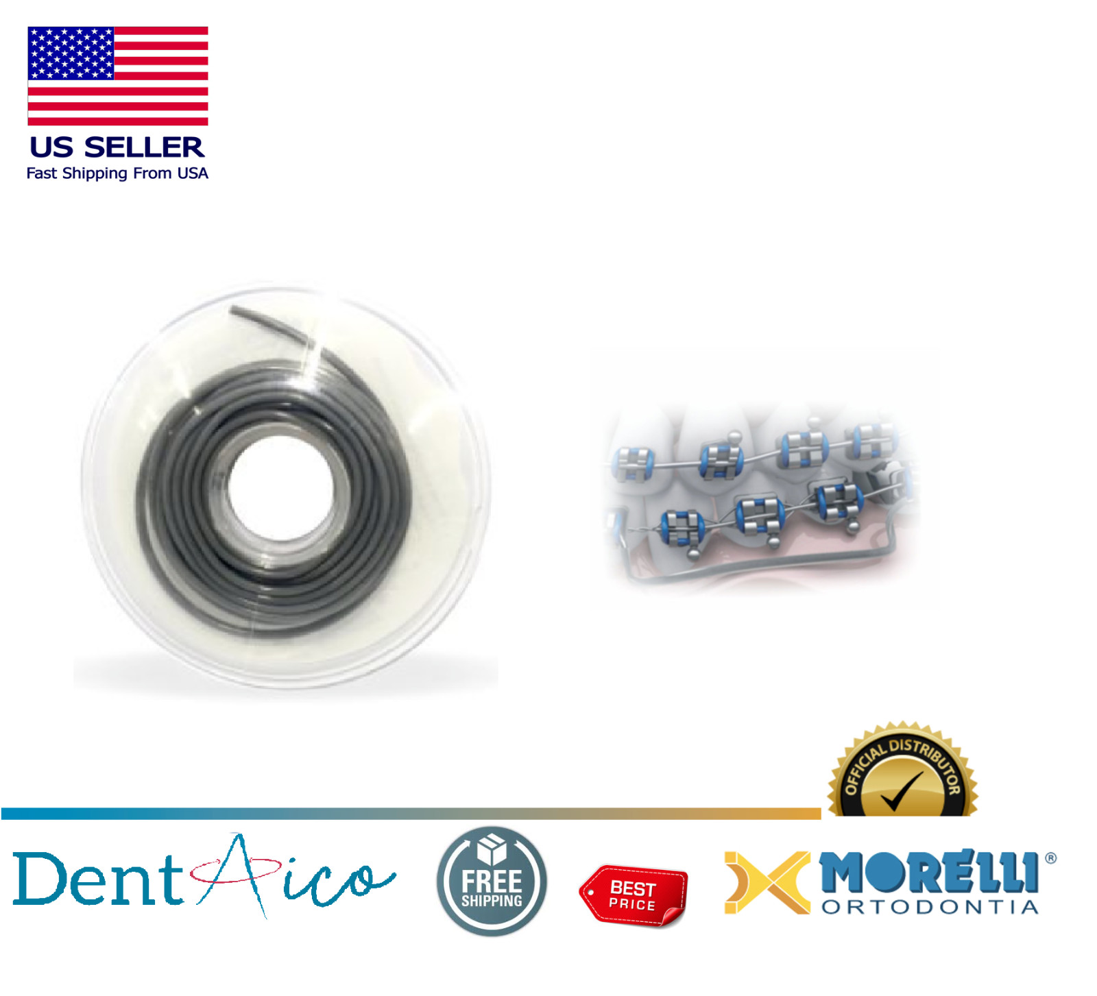 MORELLI Tube of protection plastic Gray Ø0,95mm DENTAL ORTHODONTHIC