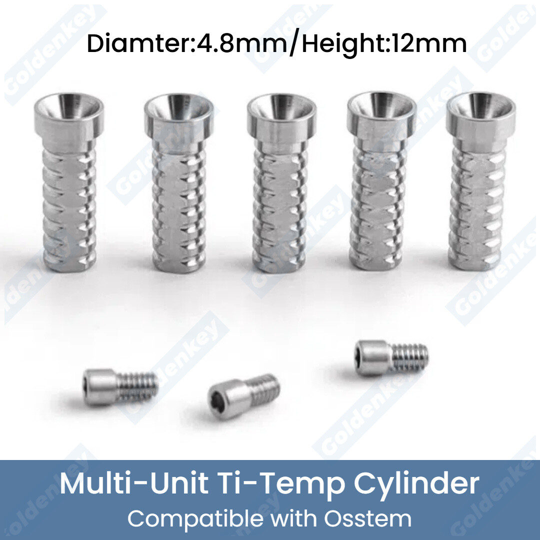 Titanium Sleeve Temporary Cylinder Ti MU Multi Unit 4.8mm Abutment Fit Oss