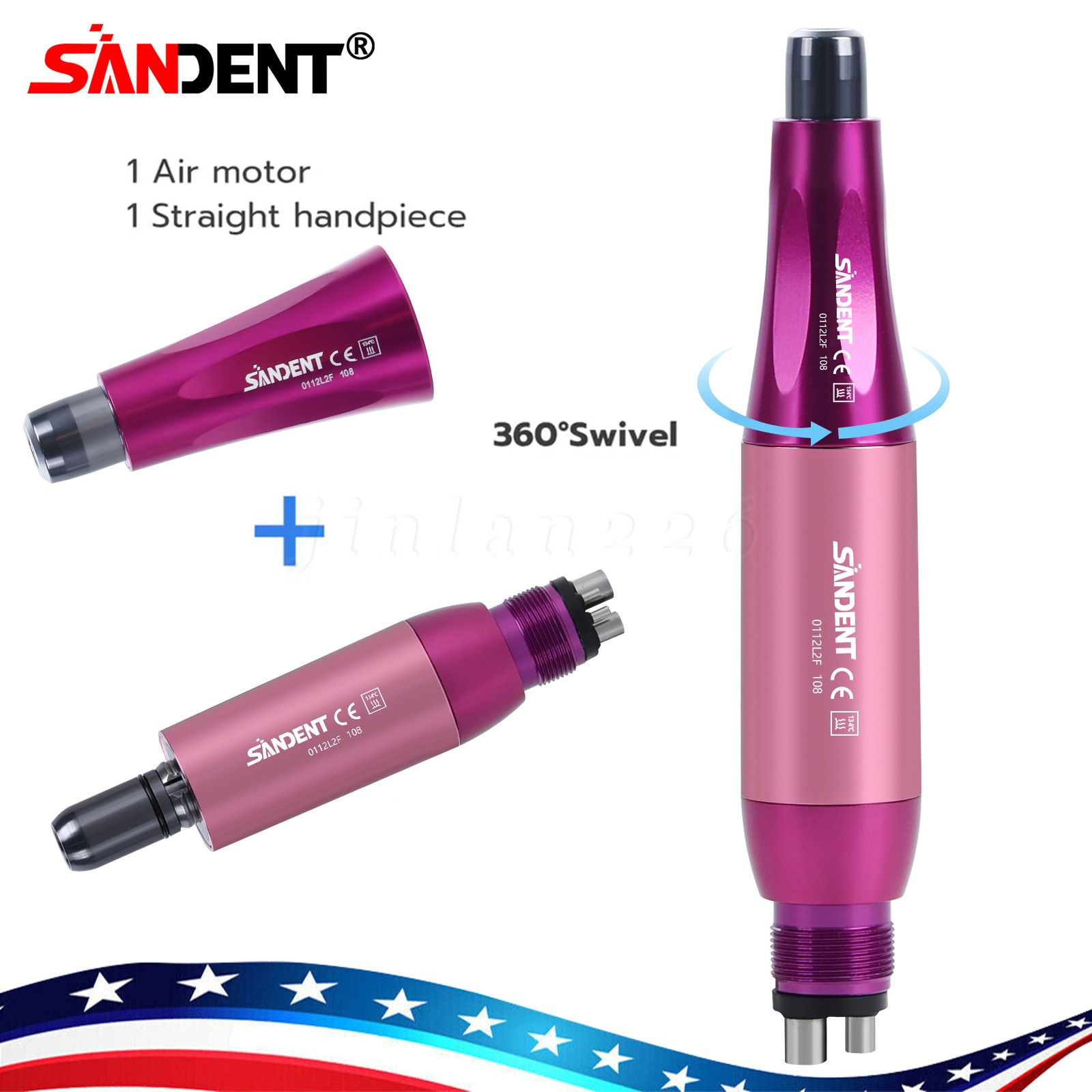 Dental Hygiene Prophy Handpiece Air Motor 4Hole For Teeth Polishing