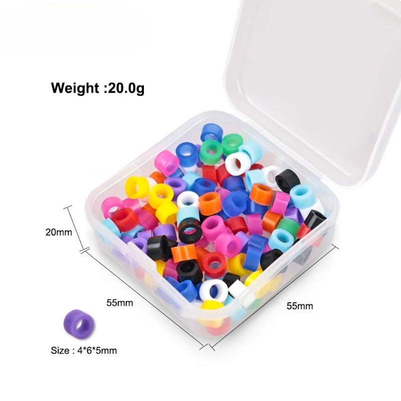 Dental Silicone Code Rings Instrument Autoclavable 135ºC Assorted Color 100 Pcs