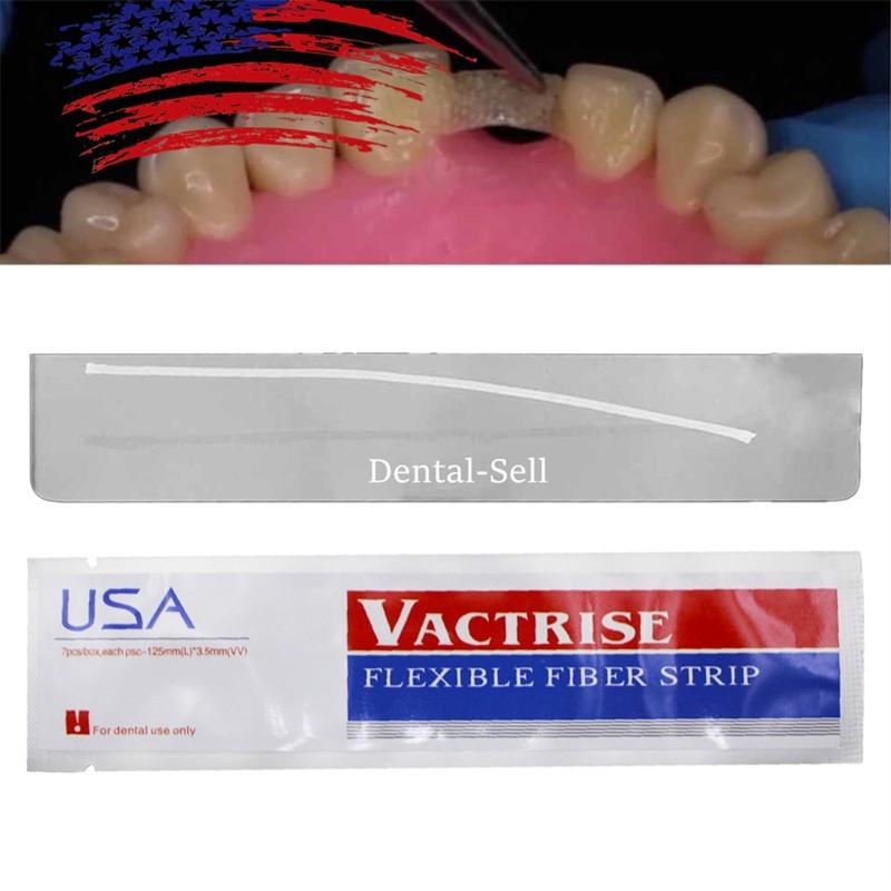 7Pcs Dental Flexible Fiber Strip Ribbond Ribbon Glass Fiber Splint 125*3.5mm USA