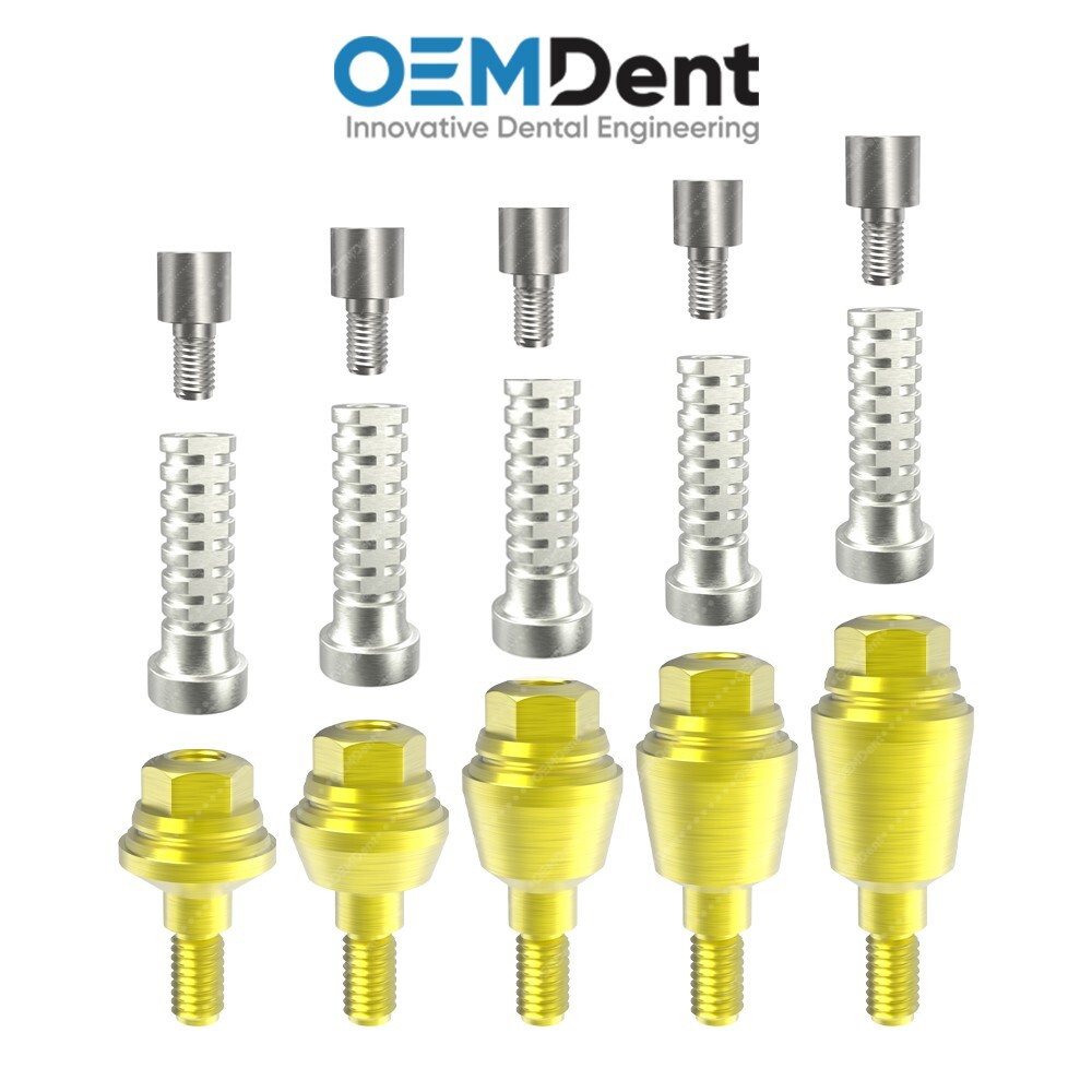 Straight Multi Unit 1.4 Abutment Titanium Sleeve Set Paltop® Compatible