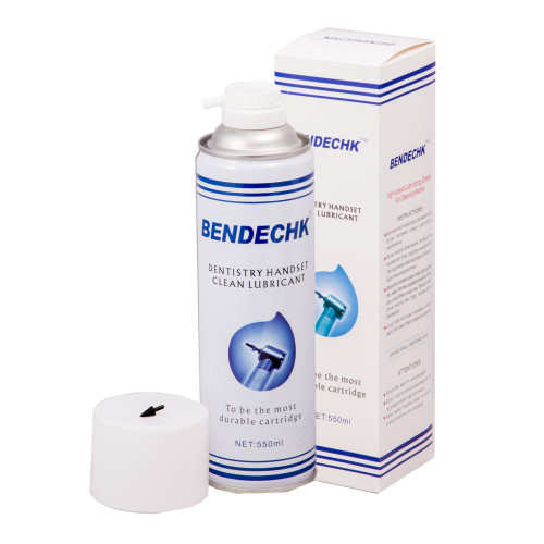 6x BENDECHK Clean Lubricant Handpiece Spray 550mL for KAVO,MIDWEST,NSK W/ NOZZLE