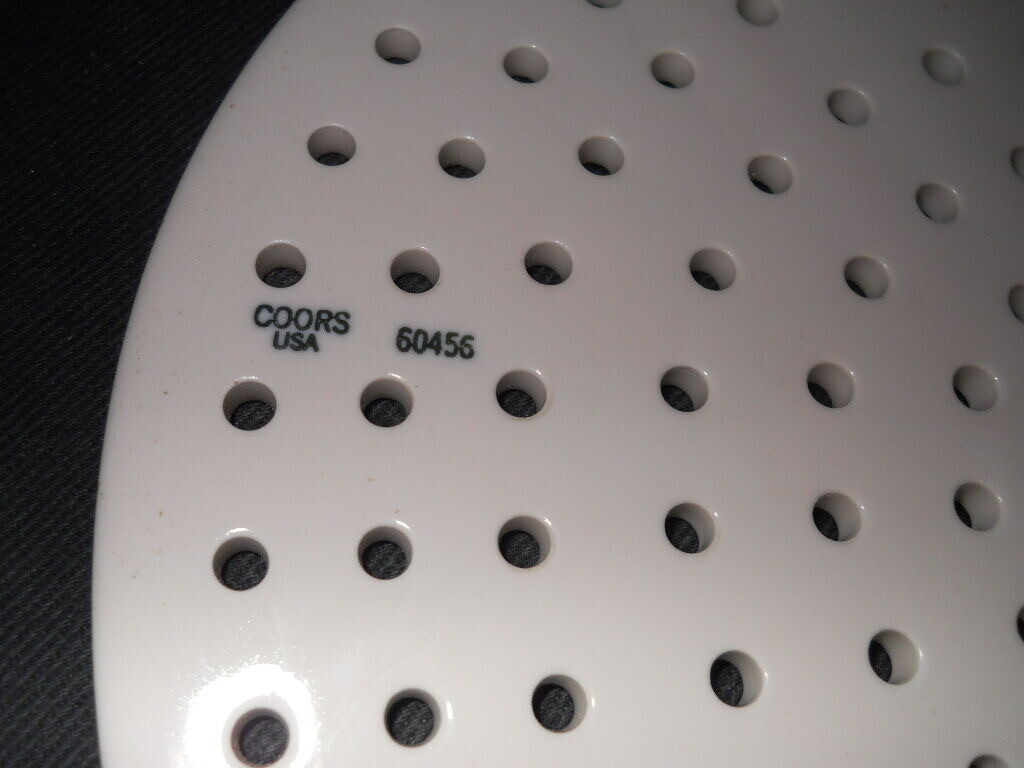 Coors CoorsTek 230mm Perforated Porcelain Desiccator Plate 5mm & 23mm Ctr 60456