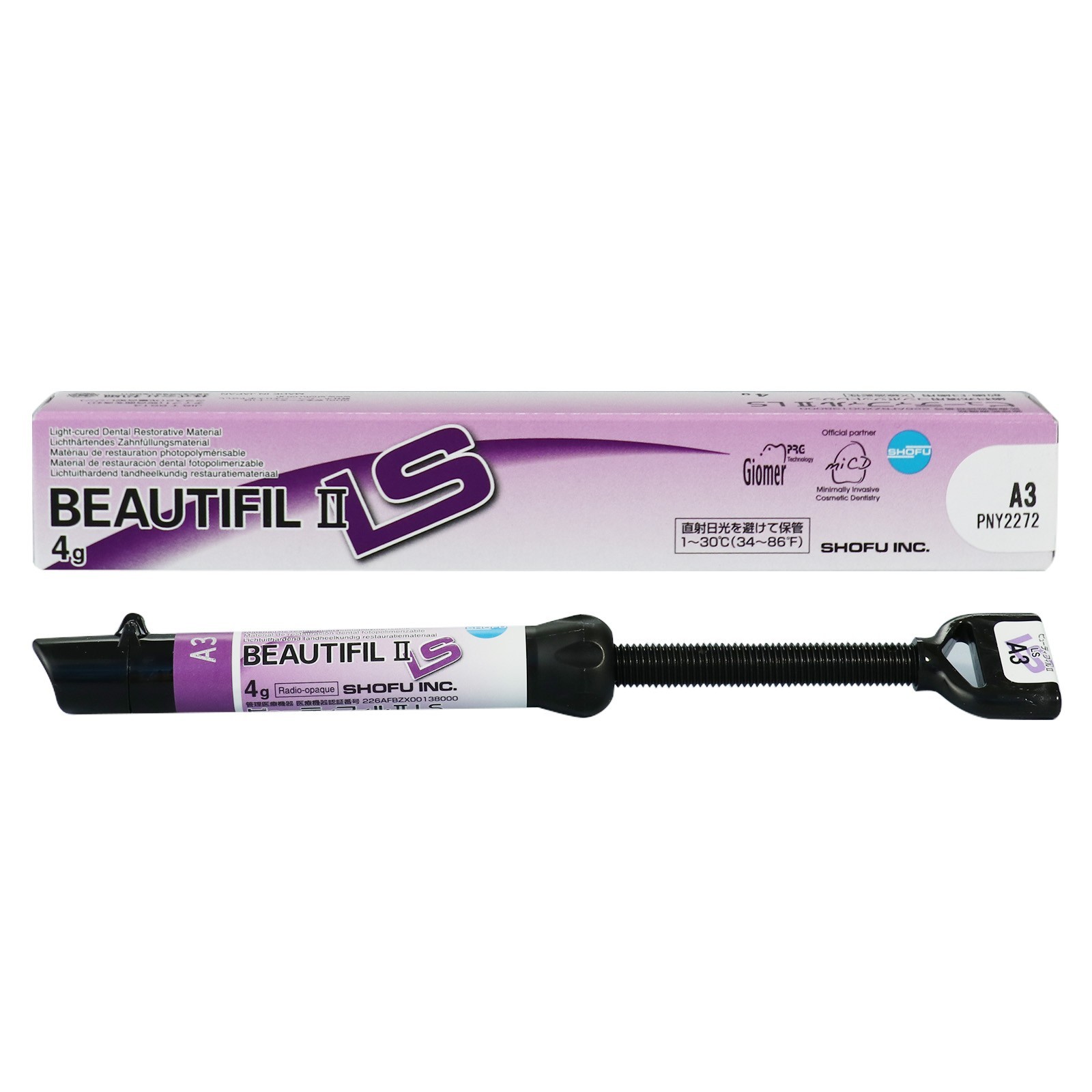 SHOFU Dental Restorative Material Beautifil II LS 4g Syringe A1 A2 A3 B1 BW