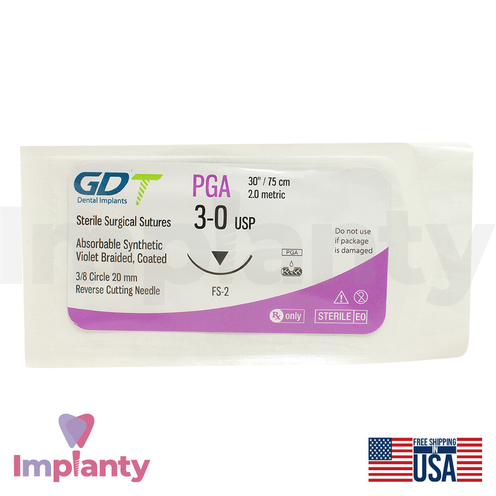 X5 PGA Sutures Absorbable Violet Braided 12 Pcs Sterile Training Thread