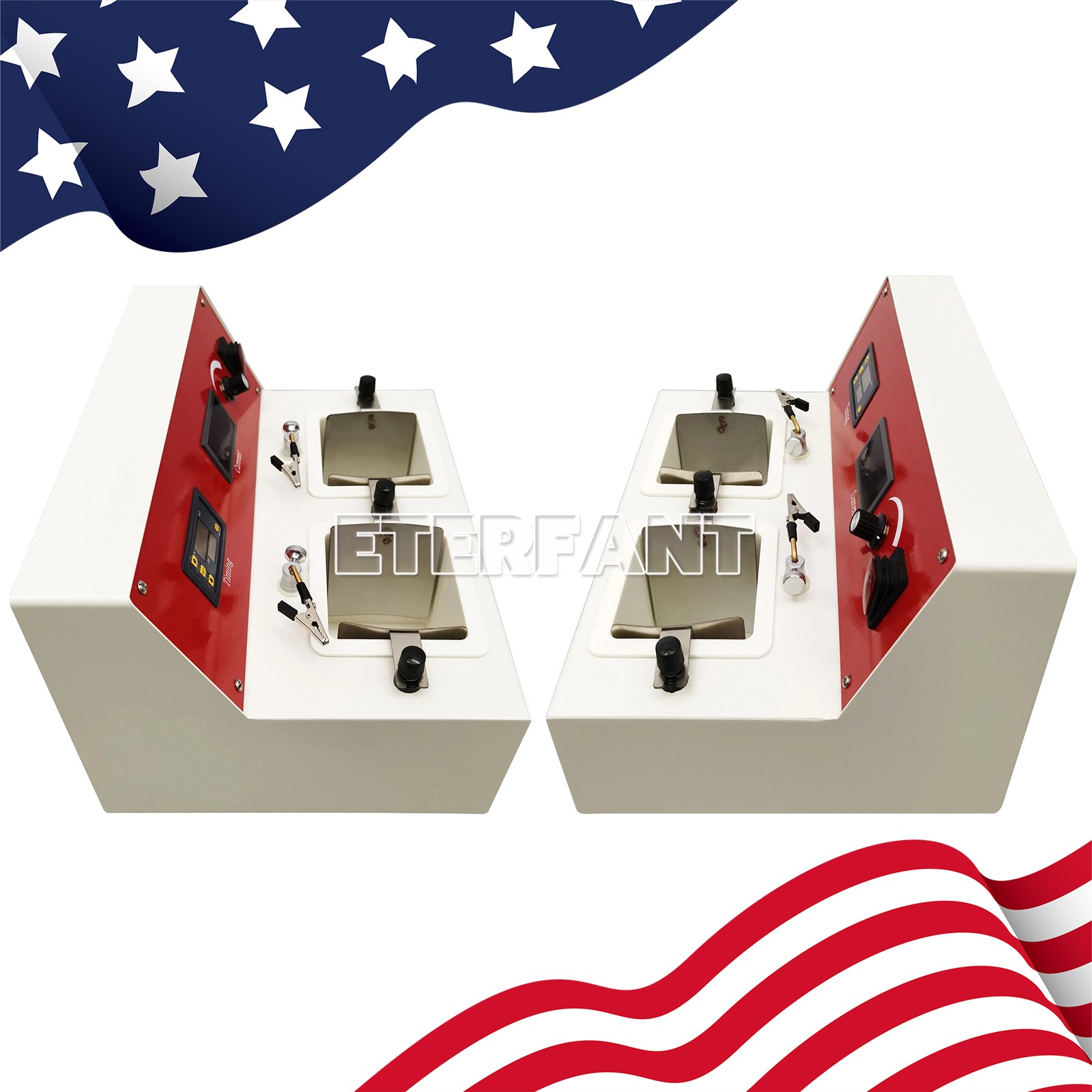 ETERFANT Dental Lab Electrolytic Polish Machine Two electrolytic Cells 110V 250W