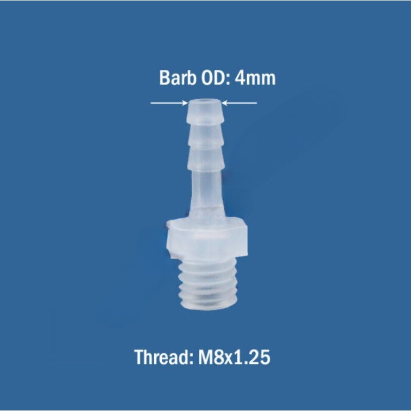 Inch In Plastic Metric Male Thread to Hose Barb Fitting Connector Tube Adapter