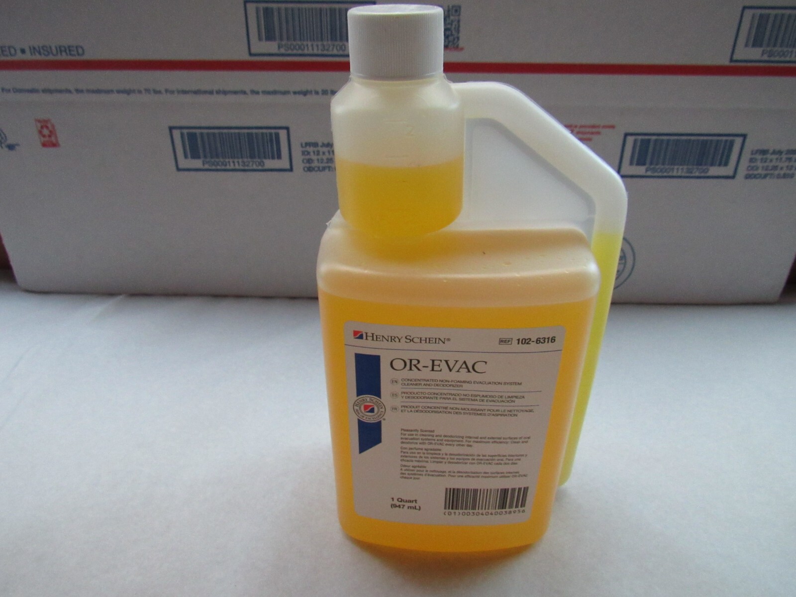Henry Schein Concentrated Non-Foaming Dental Evacuation System Cleaner 1-quart