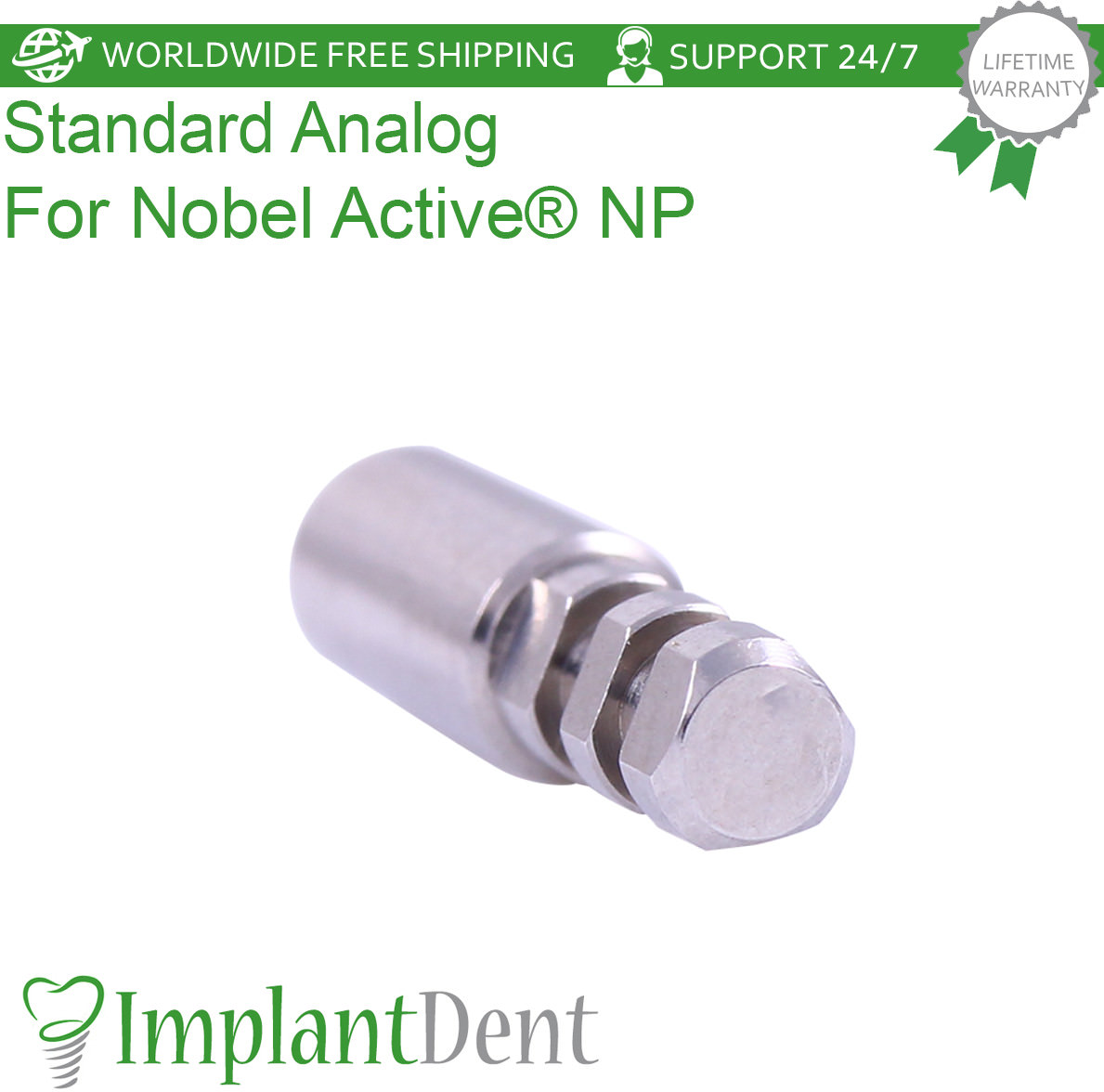 10pcs Dental Fixture Analog For Nobel BI0care Active Hex NP Dentistry Abut ment