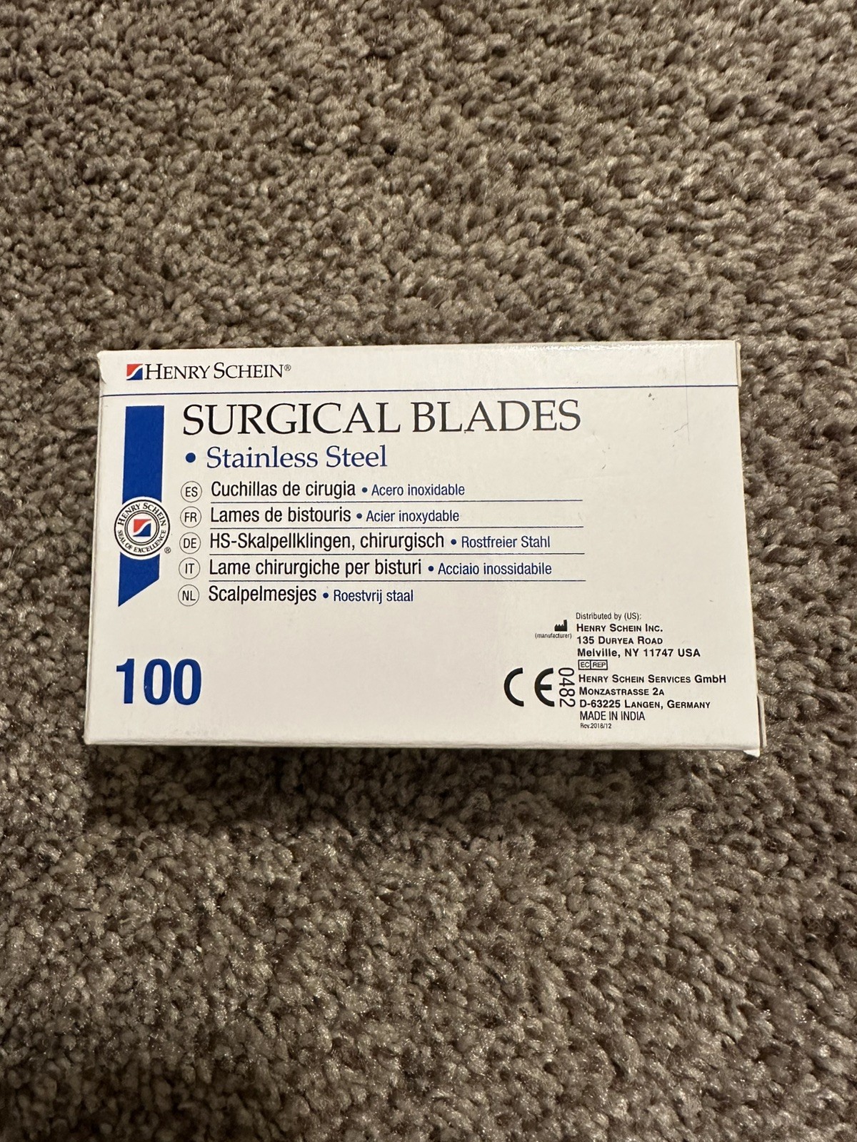 Sugical Blades #25 Refill 100/Bx [Henry Schein] four boxes of 100