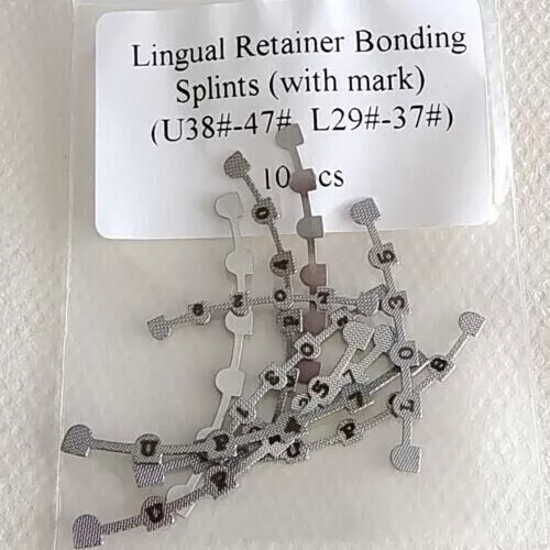 10Pcs/Pack Dental Bonding Splints Lingual Retainer upper:38#-47#,lower:29#-37#