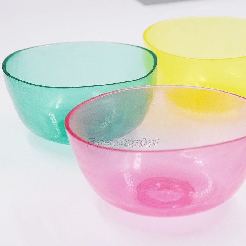 3Color Dental Lab Flexible Rubber Impression Mixing Alginate Bowl Small Medium