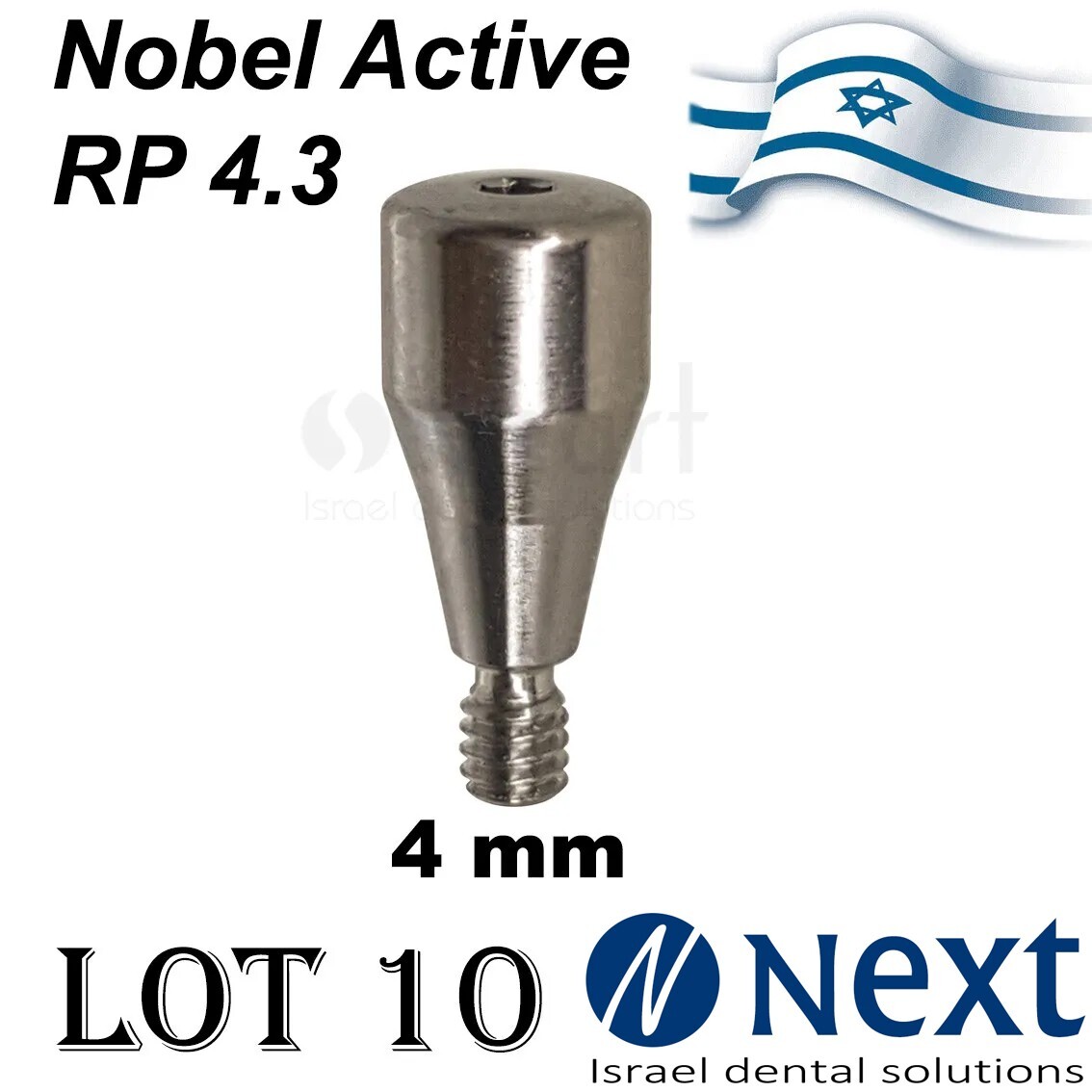 lot x 10 Healing cap Abutment Nobel Active RP 4.3 compatible 4 mm