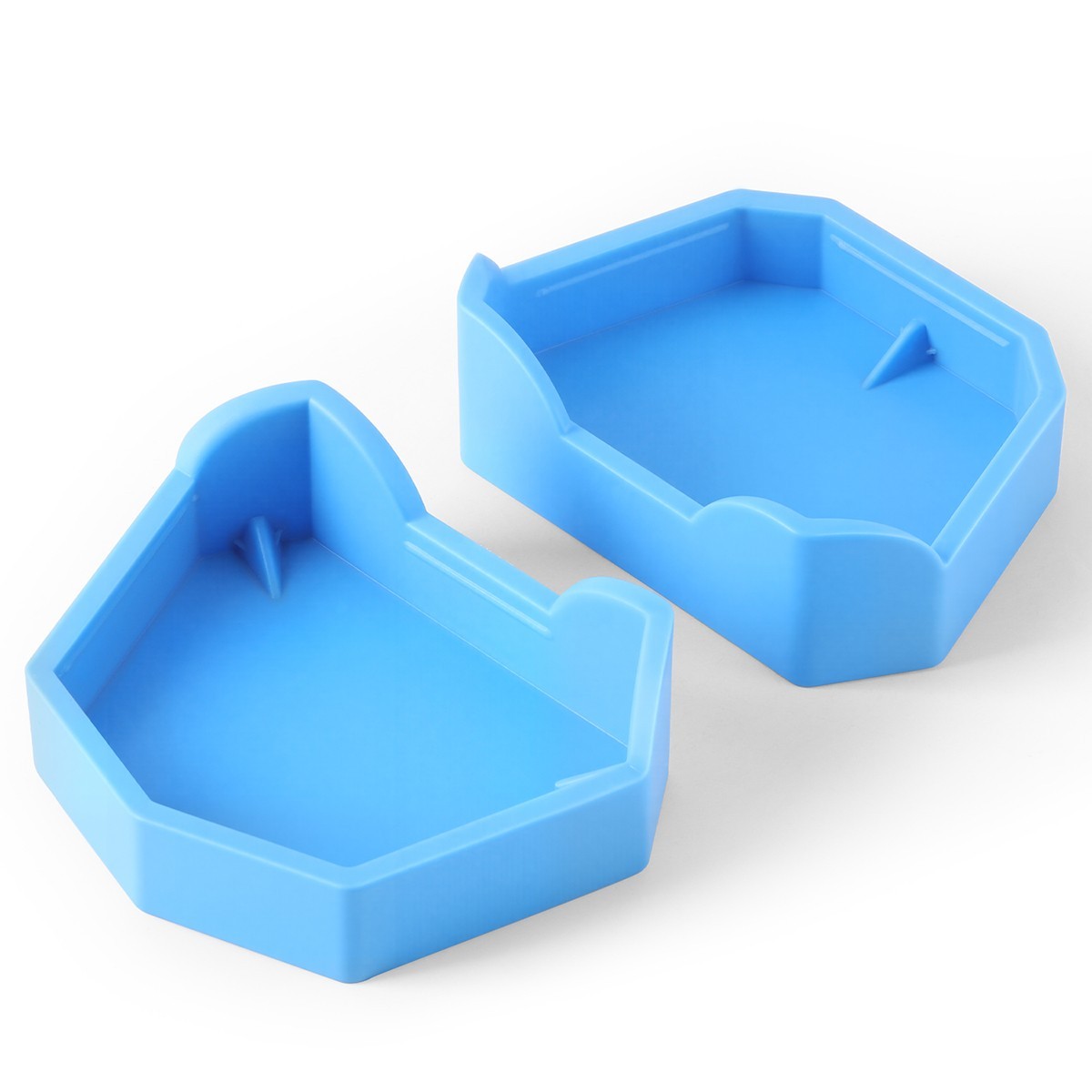 6pcs/set Dental Silicone Rubber Lab Plaster Model Former Base Molds Tool Tray