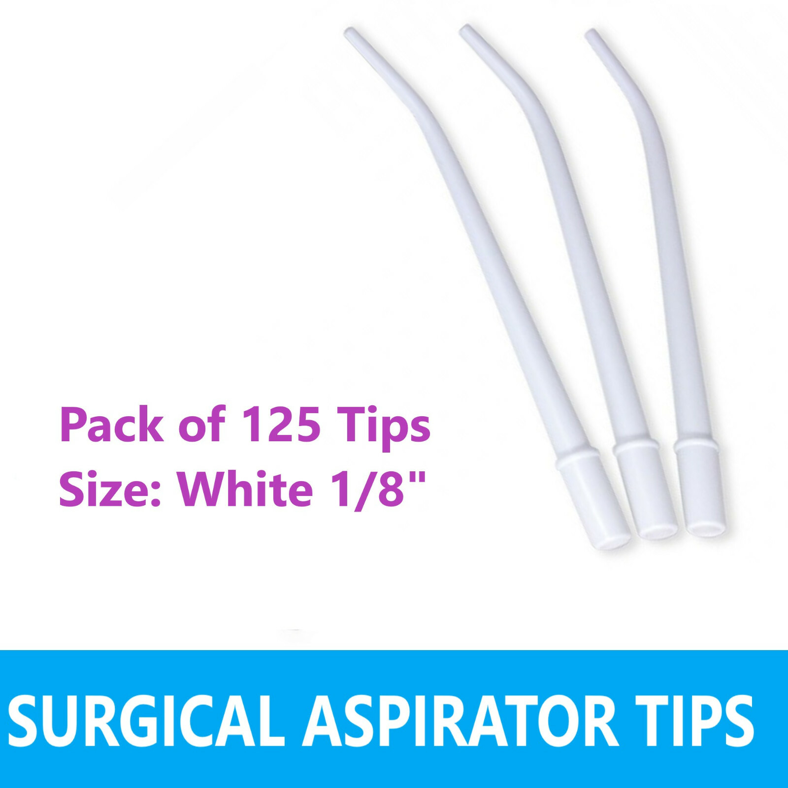 Dental Evacuation Surgical Aspirators & Aspirator Tips Green Blue, White 125/Pkg