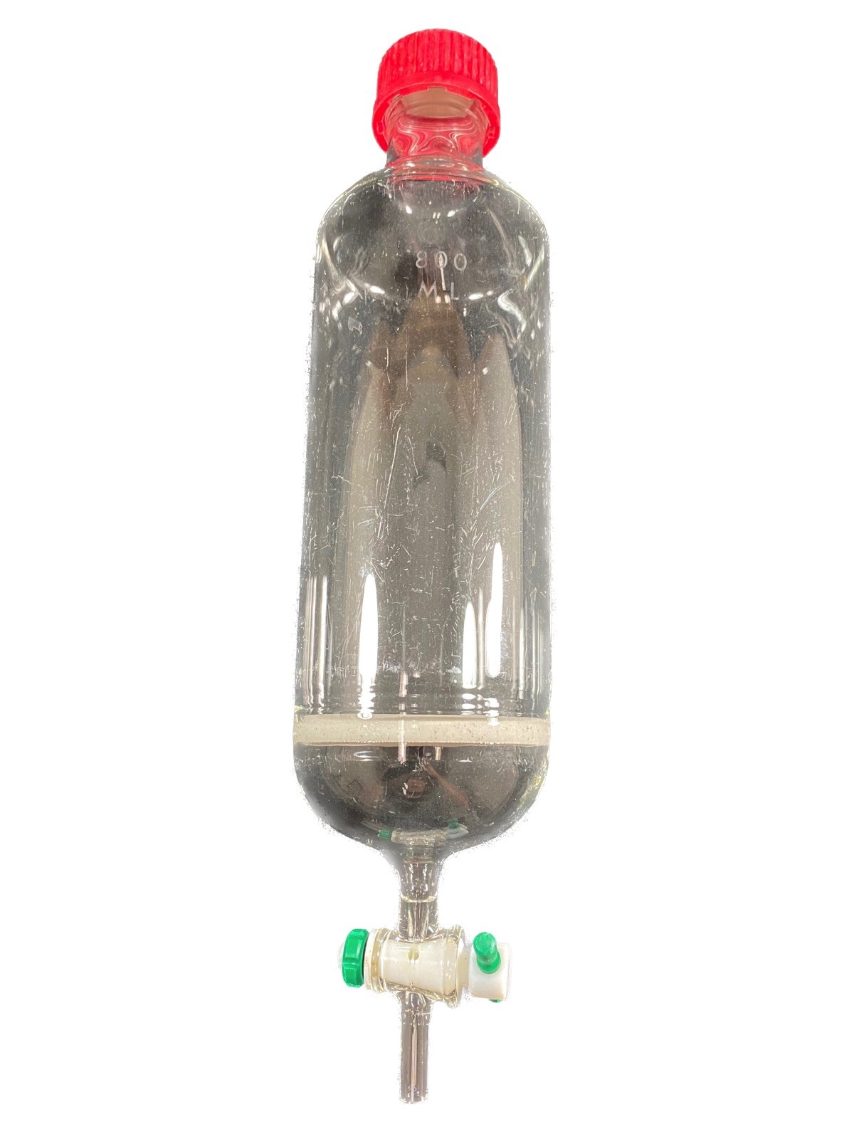 Laboratory Glass 800mL GL-45 Fritted Solid Phase Peptide Synthesis Vessel