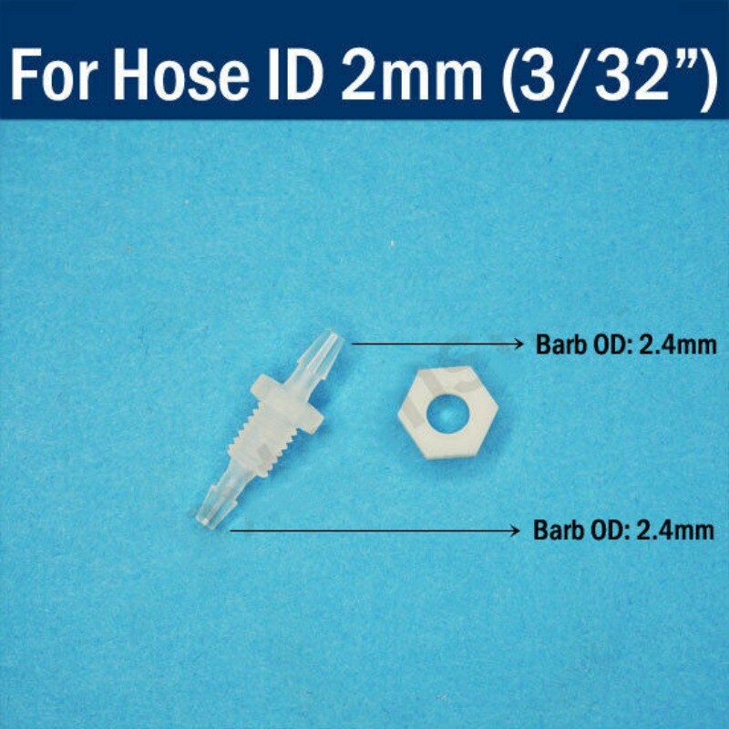 Plastic Straight Elbow Bulkhead Fitting Hose Barb Tube Connector Inch In 1~12mm