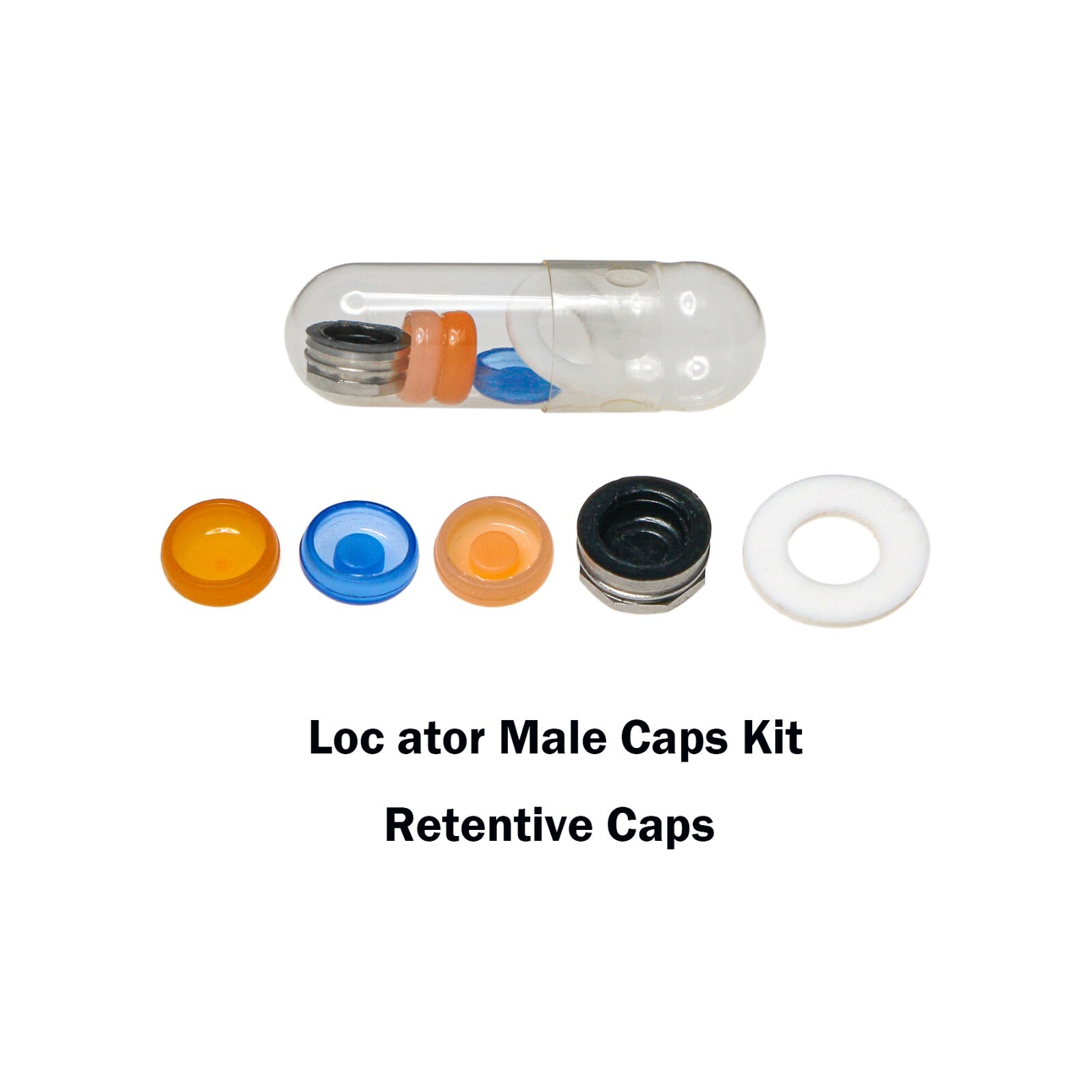 US Dental Overdenture Locator Abutment Retention Cap Male caps Inserts 5Pcs/set