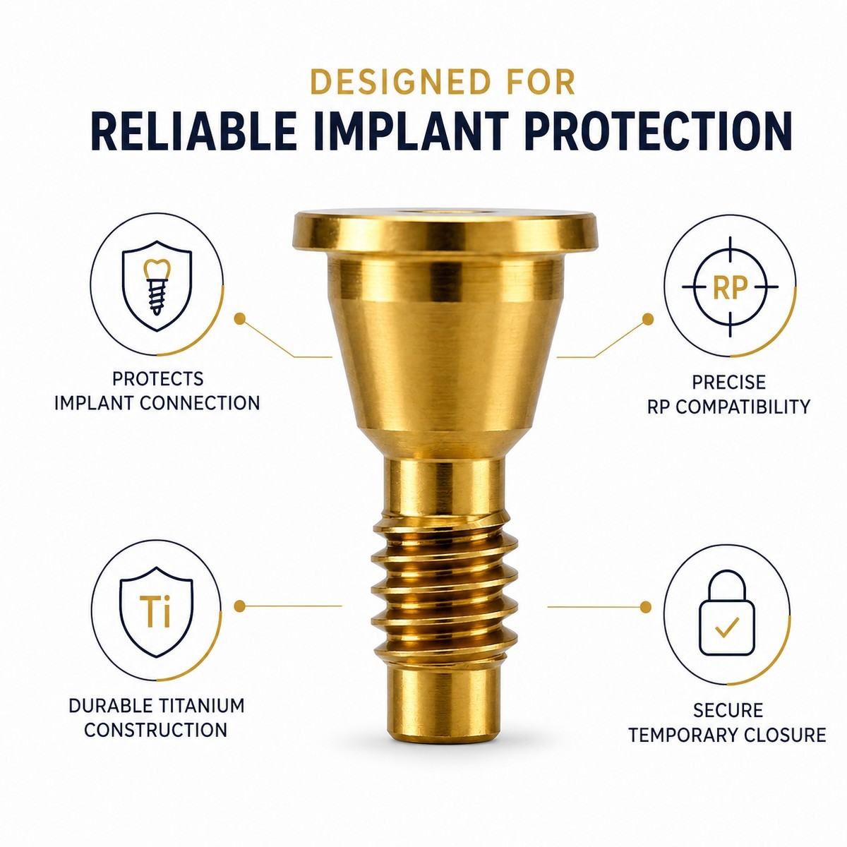 US Nobel Biocare Implant Cover Screw Conical Connection NP RP Closure Screw Cap