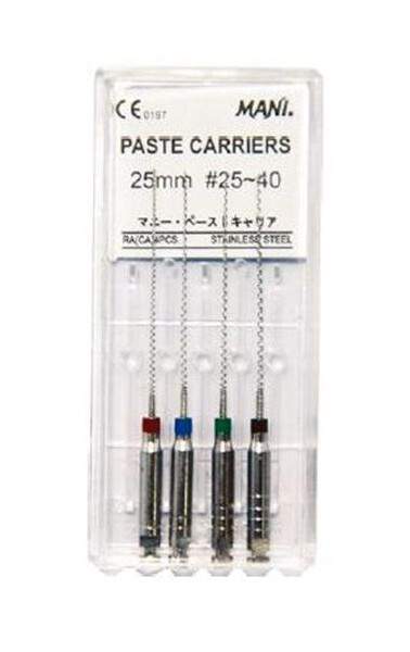 Mani PC25-40 Paste Carriers Stainless Steel Size #25-40 25mm .02 Taper 40/Pk