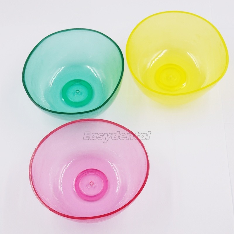3Color Dental Lab Flexible Rubber Impression Mixing Alginate Bowl Small Medium
