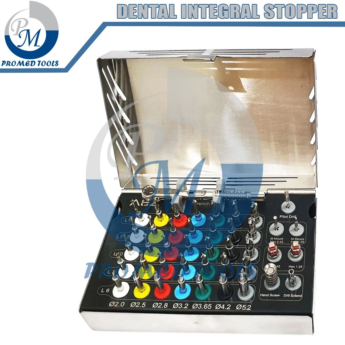 Dental Integral Stopper 35 Drills with Drivers and Keys Complete Kit