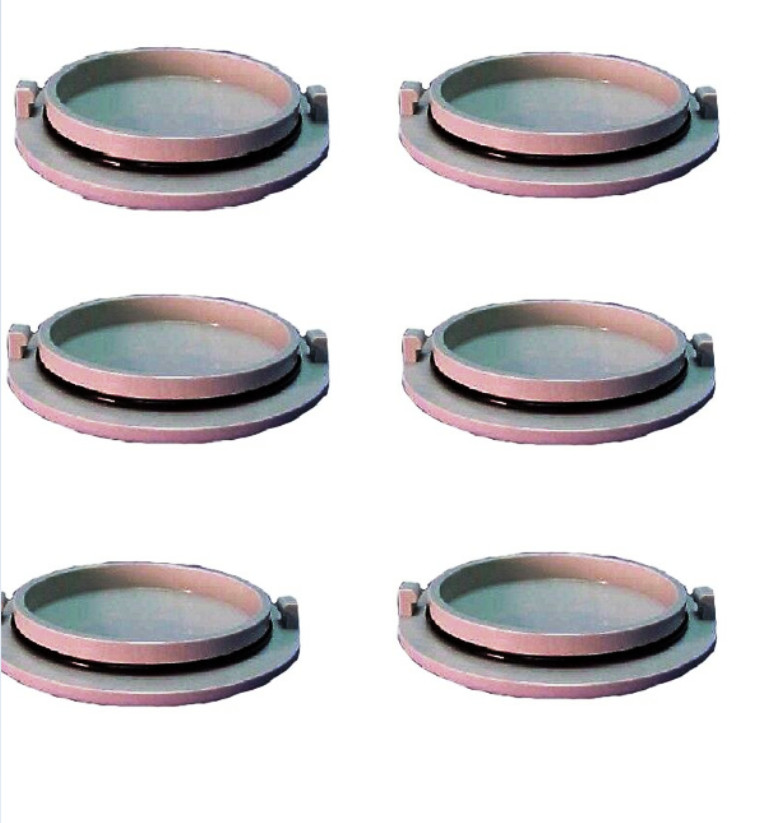 6 x DCI 5888 Vacuum Canister Cap w/O-ring, Bottom & Side Mounted, Gray 5872 5873