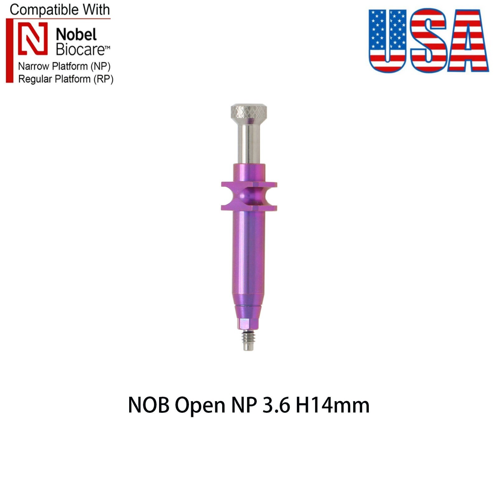US Dental Nobel Conical Connection Impression Coping Open Tray NP/RP Ø3.6/5.0mm
