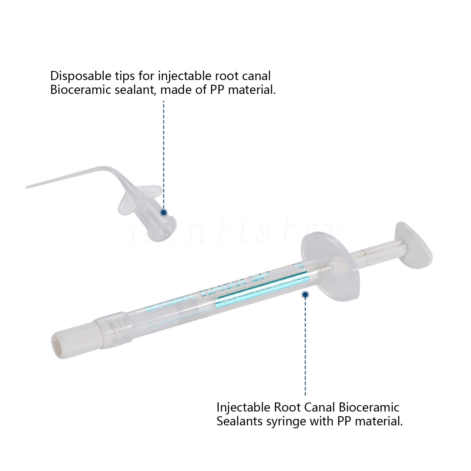 Root canal bioceramic sealer Root Canal Endo Filling Cement 1g +10 Tips Dental