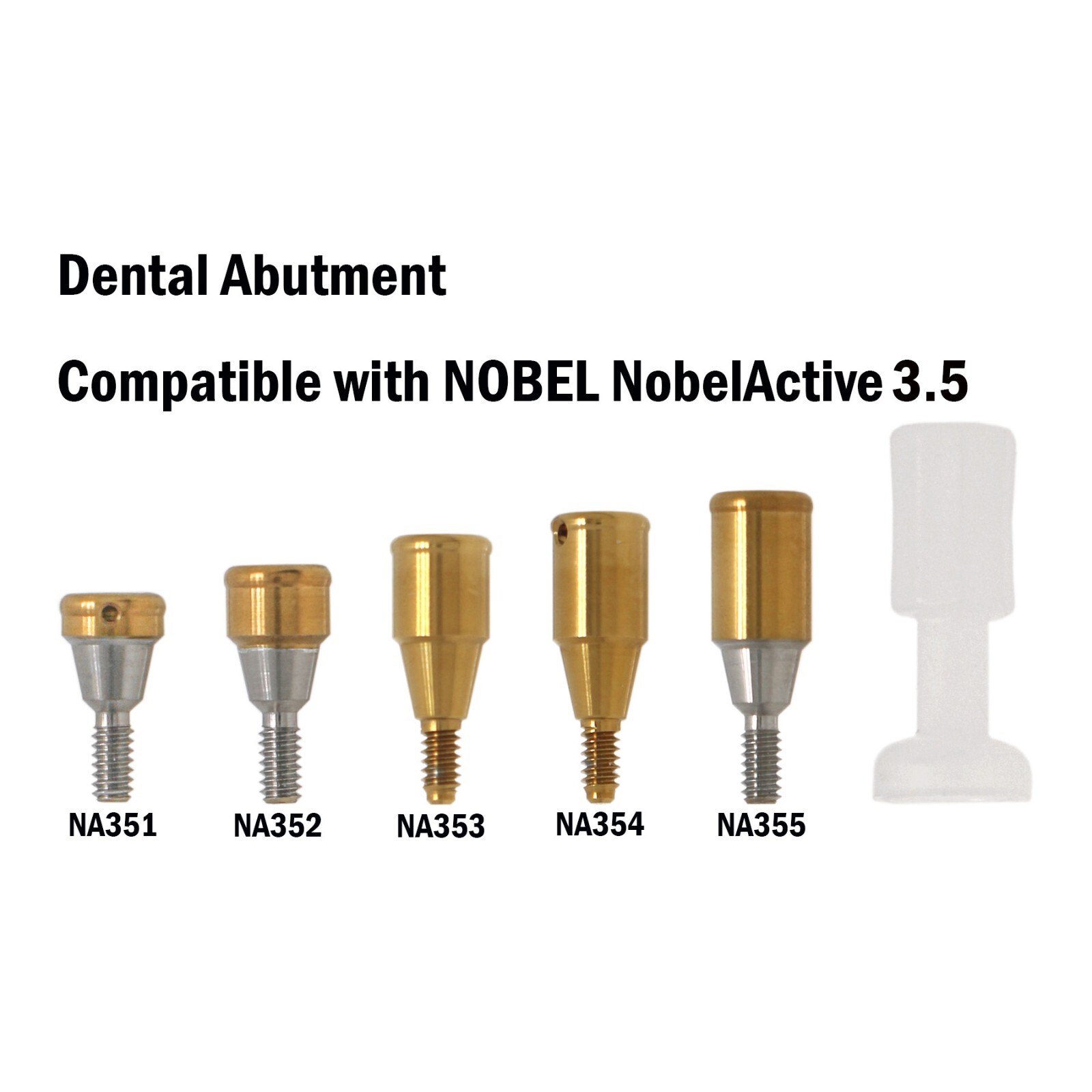 US Implant Nobel Active NP Ø3.5mm Locator Abutments PEEK Overdenture Male Cap