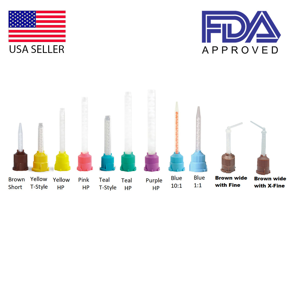 PacDent Type Dental Mixing Tips for Impression Material, C&B & Cements 50/Bag