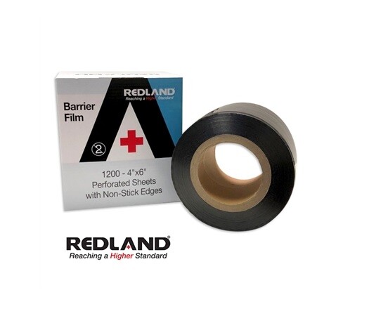 REDLAND Barrier Film 4″x6″ Black 1200 Perforated Sheets w/ Dispenser