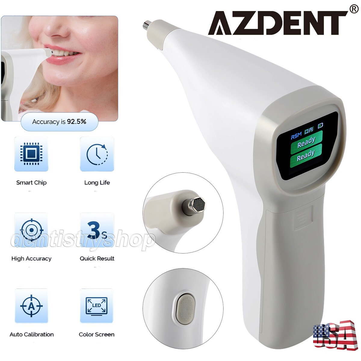 Dental Surgical Touch Screen Implant Motor LED / Color Comparator Shade Guide