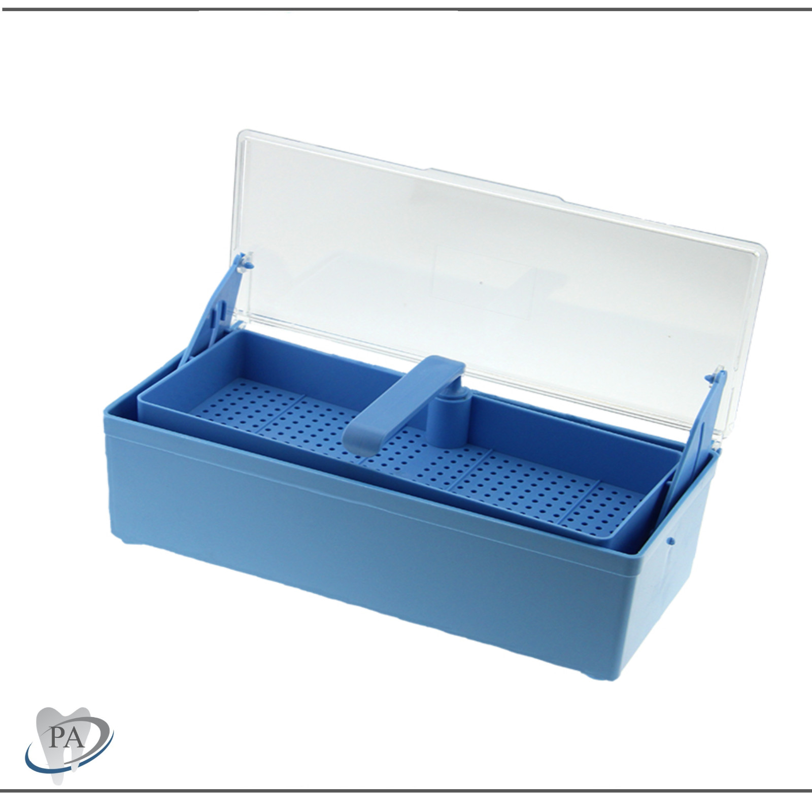 Blue* Germicide Tray for the Cold Sterilization of Dental, Tattoo, Medical tools