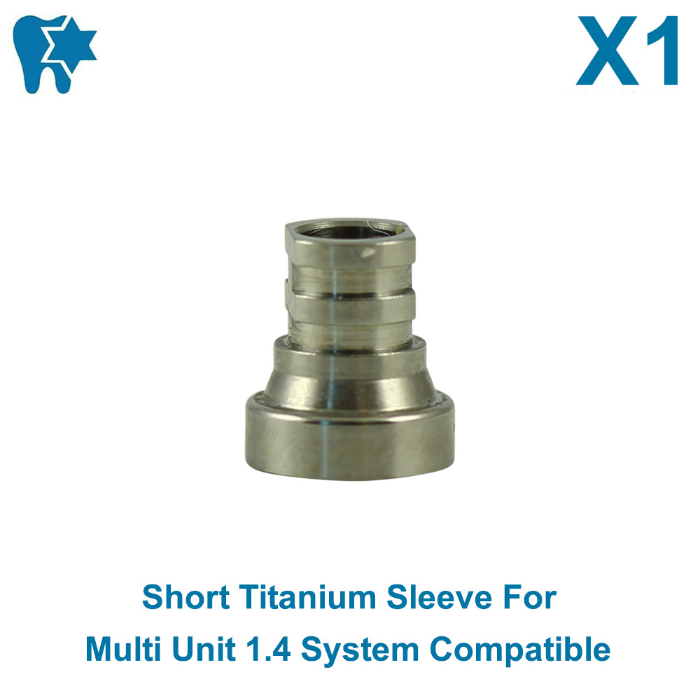 1x Short Titanium Sleeve For Multi Unit 1.4 System Compatible 7mm Length Ø3.78