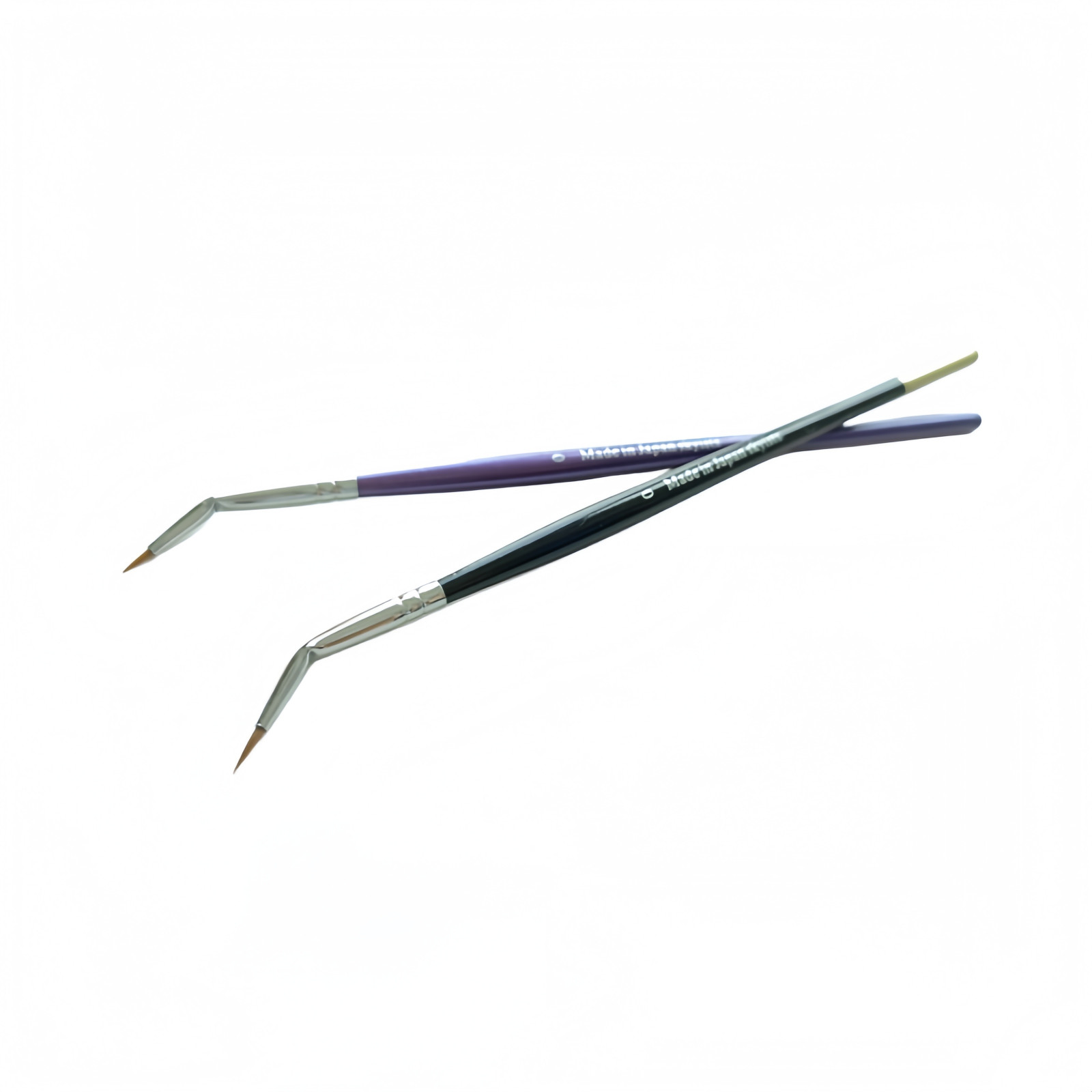 4Pcs Dental Nylon Brush Pen Laboratory Synthetic Brushes Curved Head Technicians