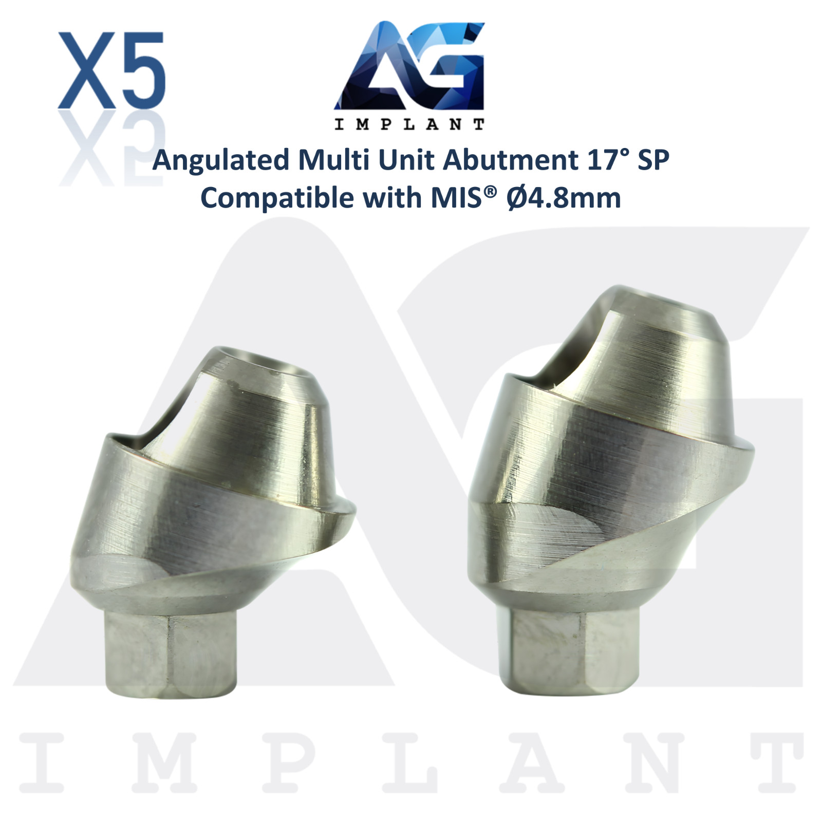 5 Angled 17° Multi Unit Prosthetic SP Int Hex System MIS® Compatible Ø4.8mm