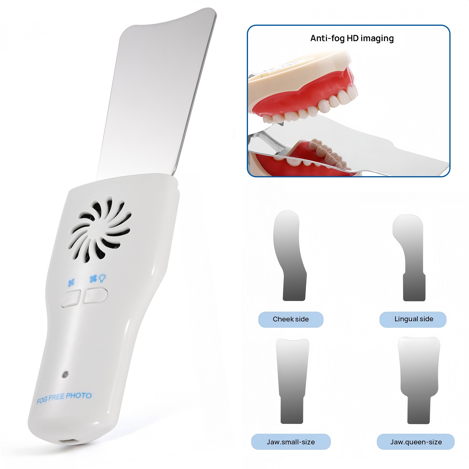 Dental Orthodontic LED Automatic Anti-fog Mirrors for Oral Photography Reflector