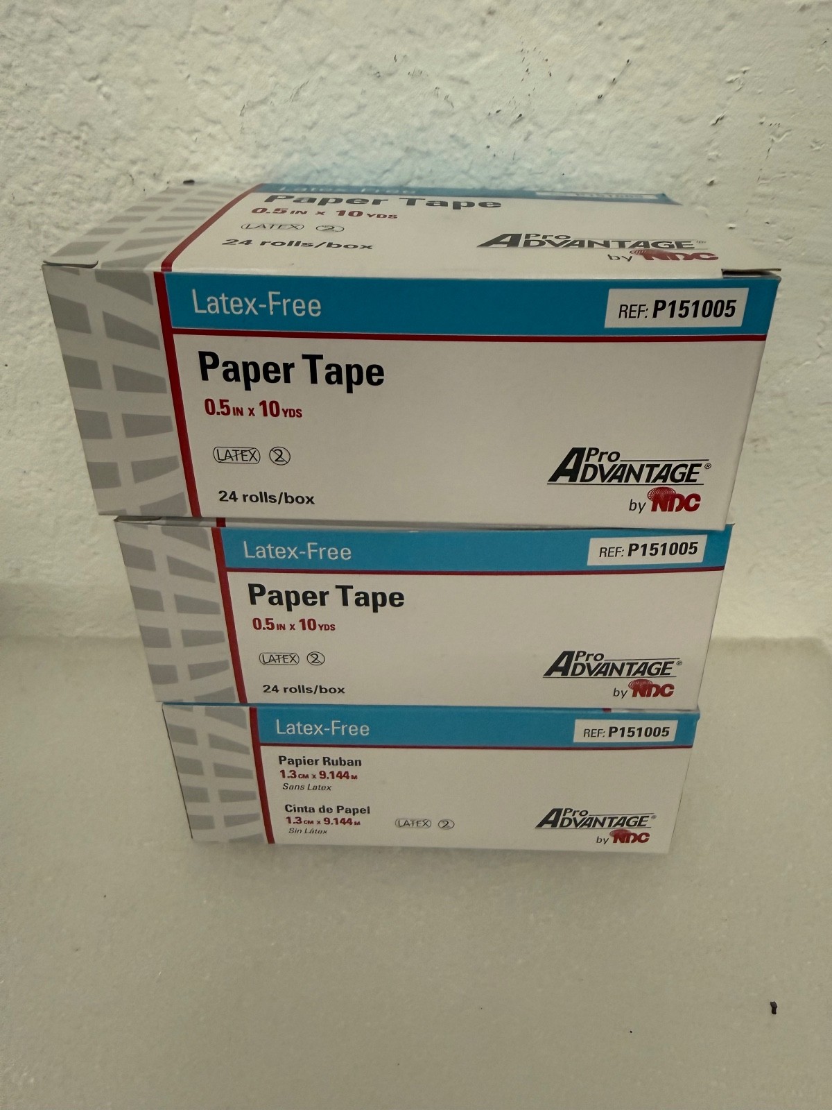 LOT (3) ProAdvantage P151005 Paper Tape 0.5″ x 10yd 24 Rolls Per Box